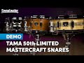 TAMA 50th-anniversary Mastercraft Snare: An Artwood, Rosewood &amp; Steel Trio