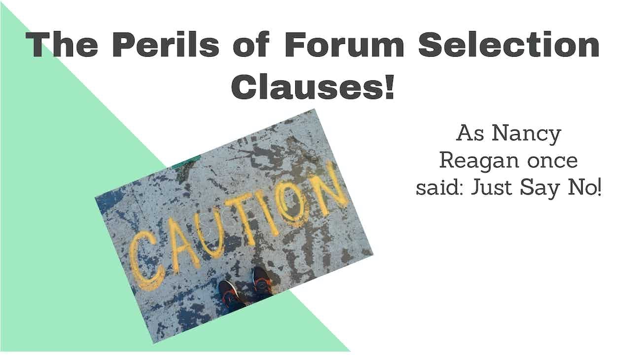 Warning Forum Selection Clauses Can Be Hazardous To Your Wealth! YouTube Warning Forum Selection Clauses Can Be Hazardous To Your Wealth! YouTube