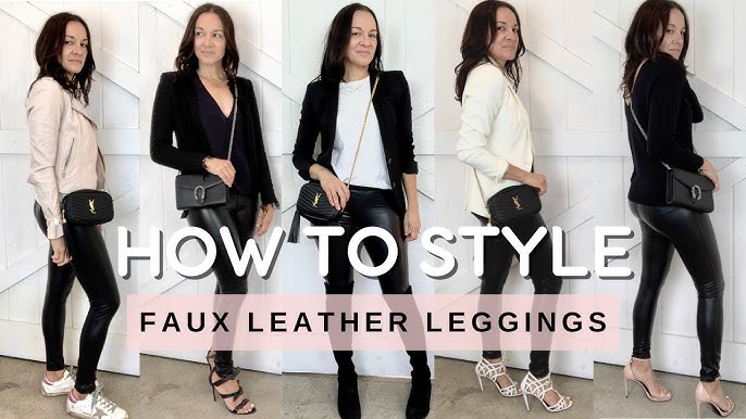 Try On Haul: 6 Outfit Ideas with SPANX Faux Leather Leggings 