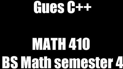 Guess paper MTH-410 C++ 2022