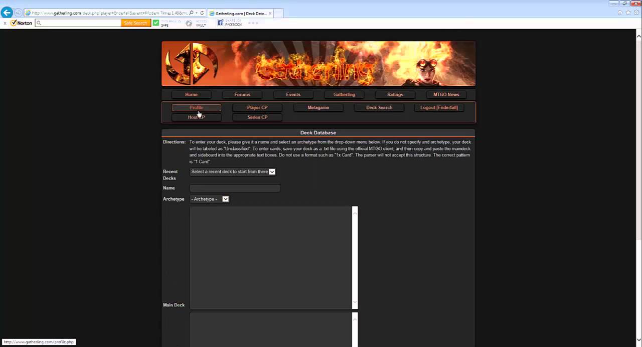 How to register for an account and event on gatherling.com
