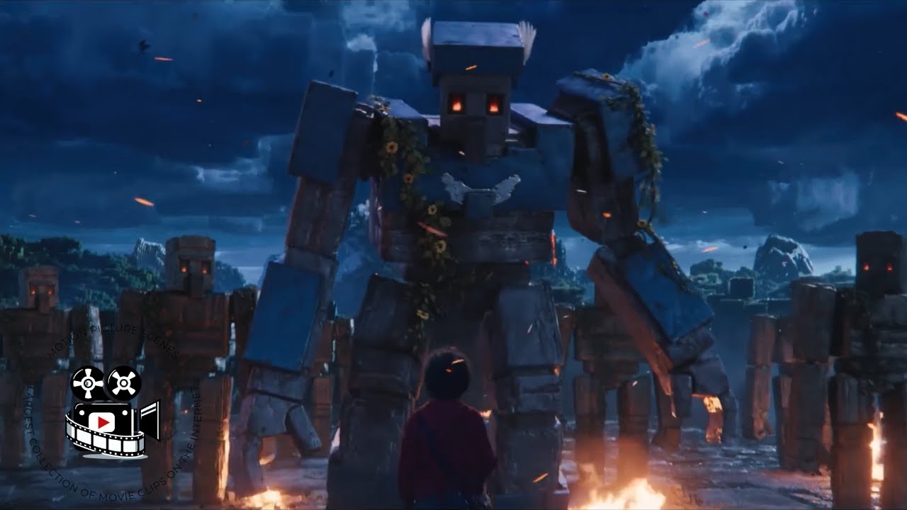 A Minecraft Movie (2025)  - Piglins vs. Iron Golems｜Motion Picture Scenes