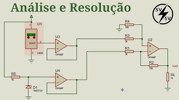 Ampop em circuito com Zener e sensor LM35