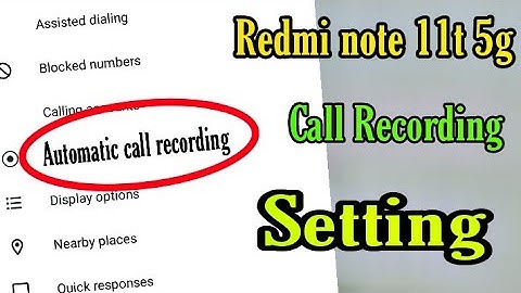 redmi note 11t 5g call recording setting / redmi note 11 pro call recording problem