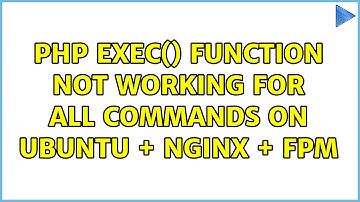 php exec() function not working for all commands on ubuntu + nginx + fpm