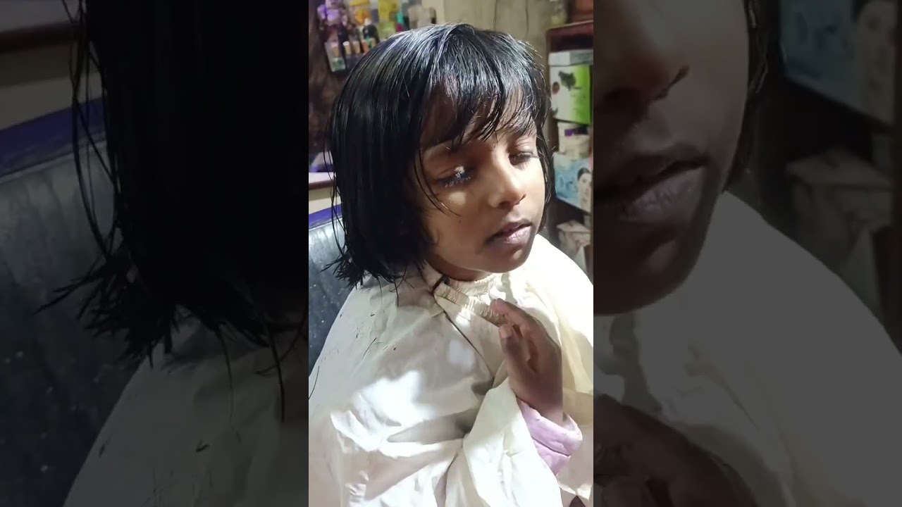 School gril hair cut 