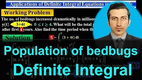 Application of  #Definite integral - Estimate the population of bedbugs -  #Calculus by  #Moein