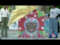 New Orleans students unveil Mardi Gras Indian-inspired art panels