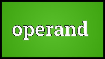 Operand Meaning