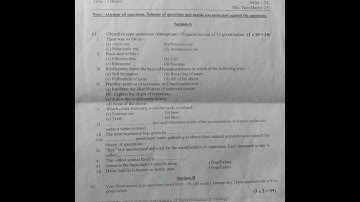 M. Sc Zoology 1st Sem. Exam 2022-23 Systematics Biodiversity and Evolution