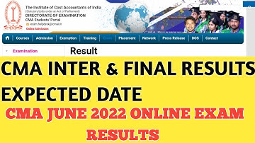 CMA INTER & FINAL RESULTS DATE OF JUNE 2022 ONLINE EXAMS | CMA RESULTS EXPECTED DATE | CMA UPDATES