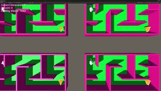 Mice in a maze using a genetic algorithm