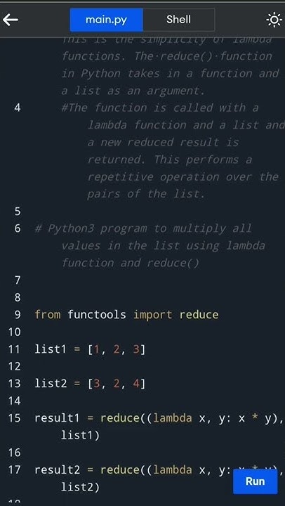 #python 224.Multiply all numbers in the list Using lambda function ...