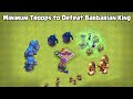 Minimum Troops to Defeat Barbarian King | Clash of Clans | *Barbarian King vs All Troops* | NoLimits