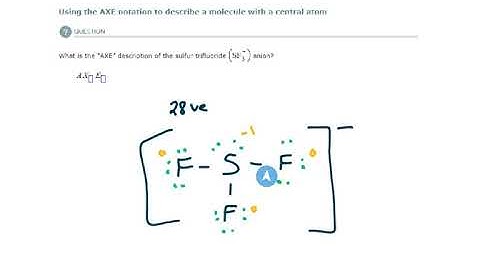 ALEKS - Using the AXE notation to describe a molecule with a central atom (Example 2)