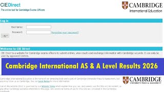 Cambridge International AS & A Level Results 2026, Release Time, AICE, CIPQ & Direct Download