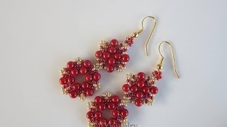 Red and Gold Earrings