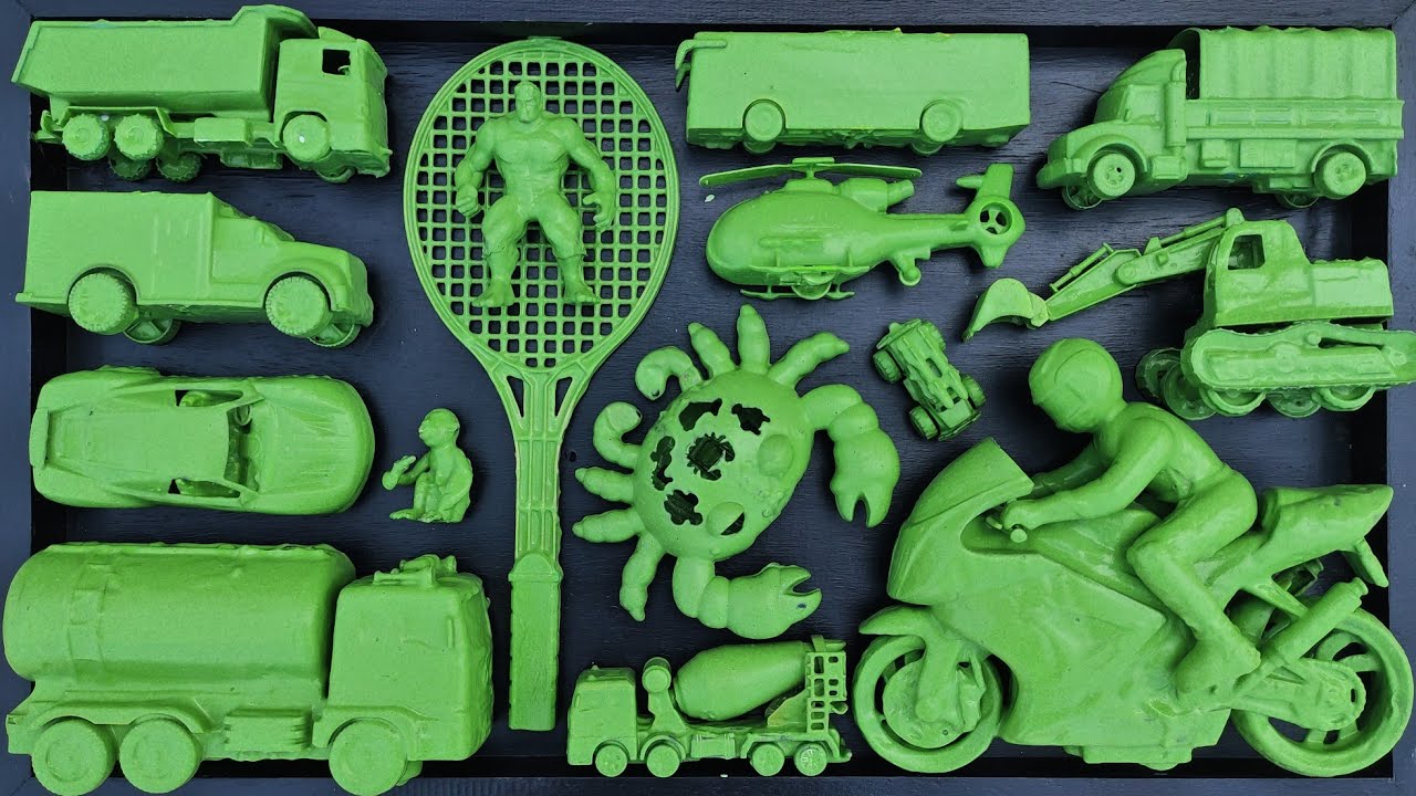 Membersihkan Mainan Mobil Mobilan, Motor Balap, Excavator, Truk Tangki, Mobil Balap, Ambulance