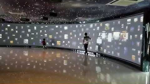 large curved fixed frame projection screen with good visual effect