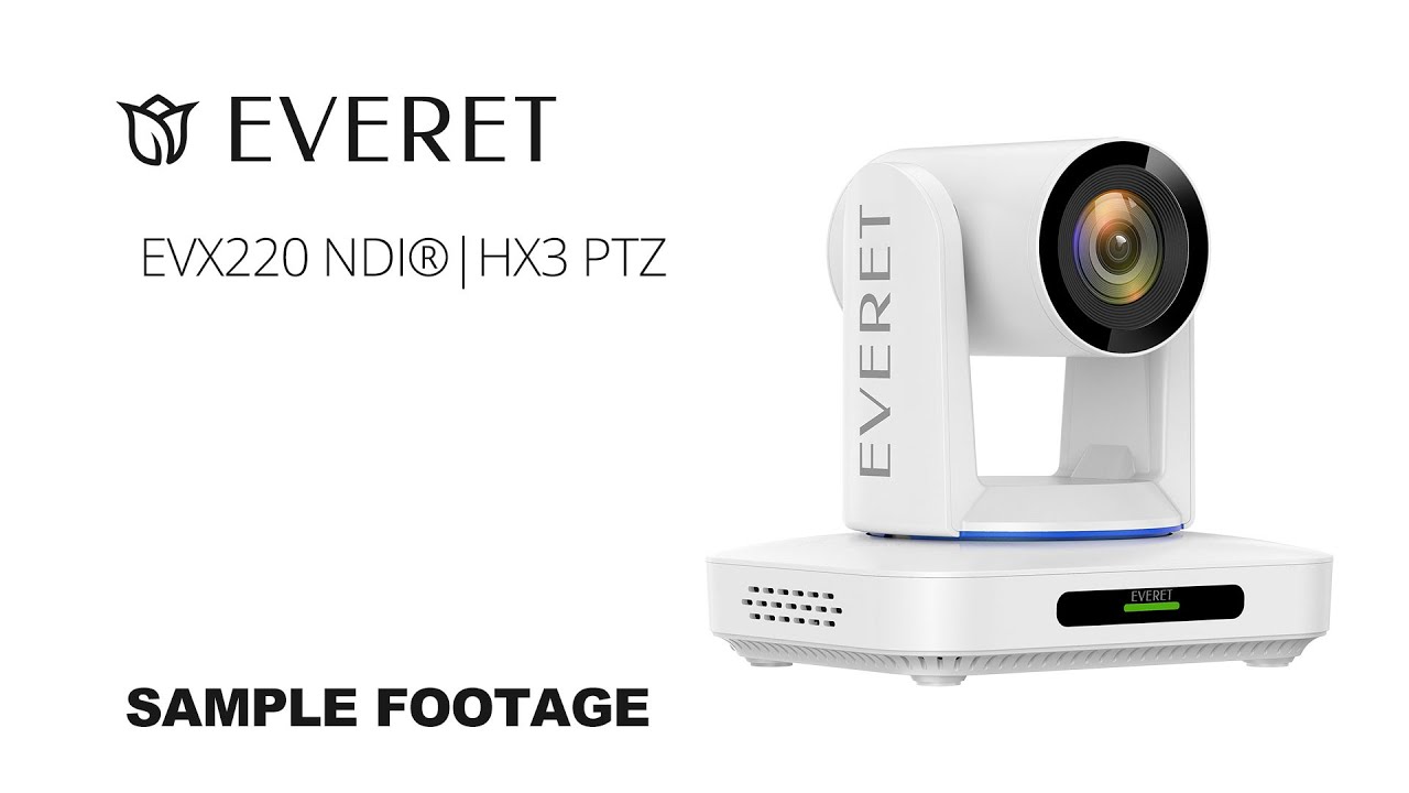 Everet EVX220 NDI®|HX3 Auto Tracking PTZ Camera 20x zoom - Everet
