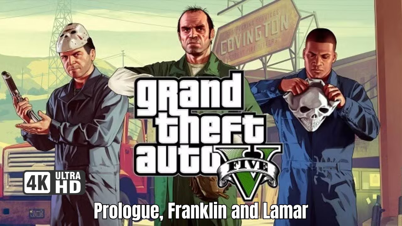 Grand Theft Auto V. Prologue, Franklin and Lamar. 4K