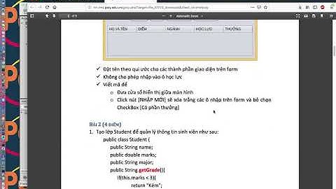 Java2, Lab3 -  Xây dựng ứng dụng Quản lý sinh viên với Java Form