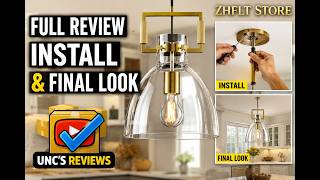 ✨ ZHFLT Store Modern Brass Pendant Light Review | Install, Setup &amp; Final Look 💡