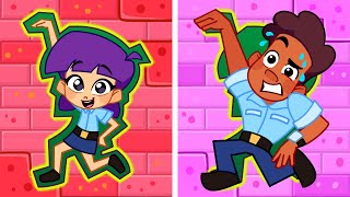 Stuck in Minecraft Challenge 👾 Where's My Color?! | Baby Superhero in Training | Kids Cartoons