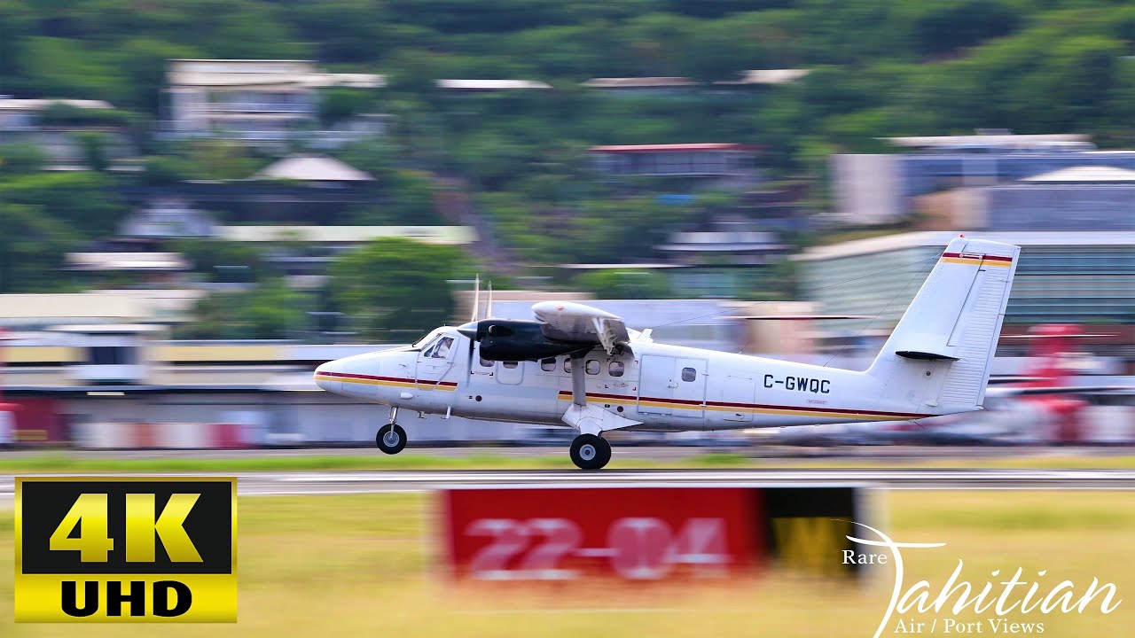 December 8, 2021 : DHC 6 reg C-GWQC (ex F-OIQP) was seen departing from Tahiti Int'l