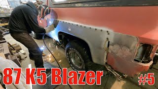 87 K5 Blazer Part 5 Quarter panel arch welded in!!!