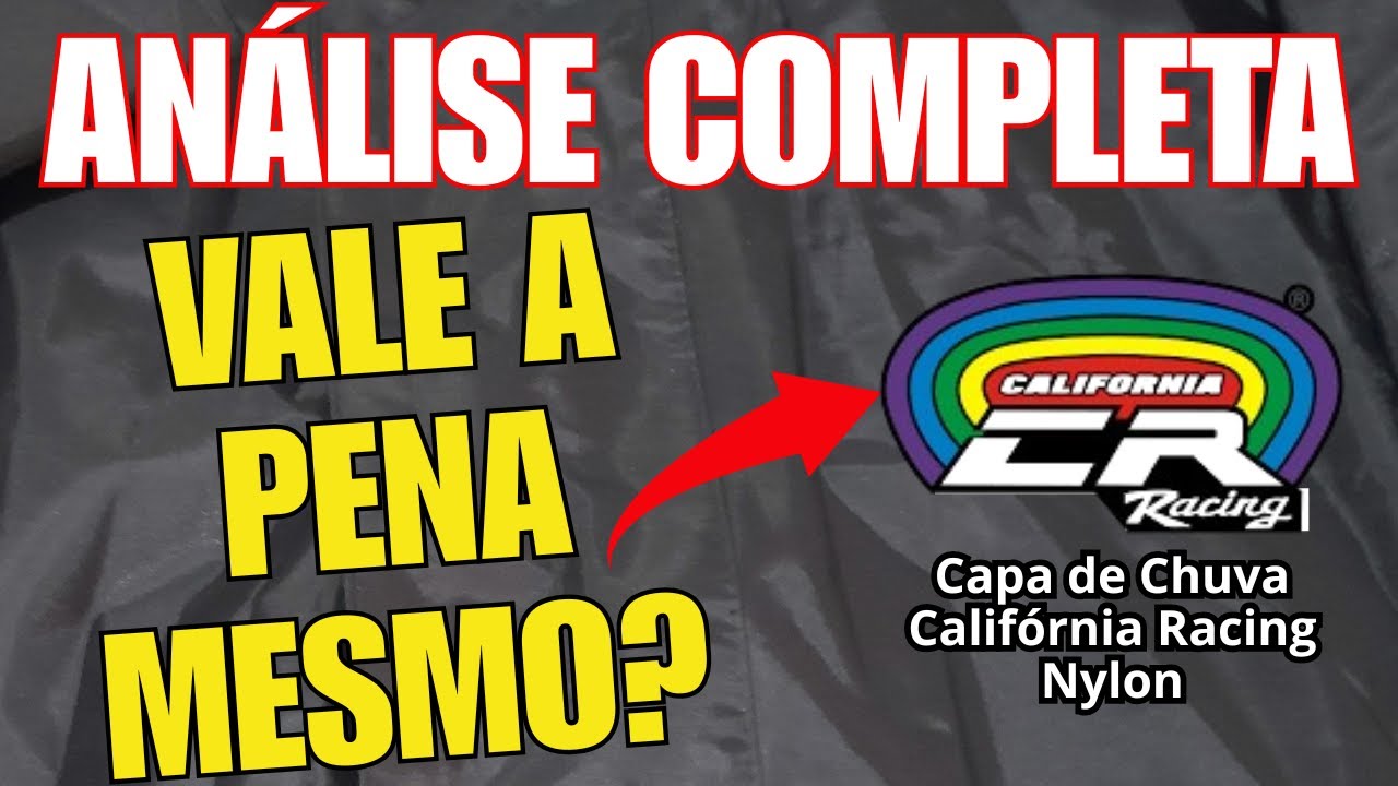 Capa de Chuva Califórnia Racing Nylon é Boa? Review Completo | Vale a ...