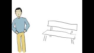 Pencil2D animation - walking to bench