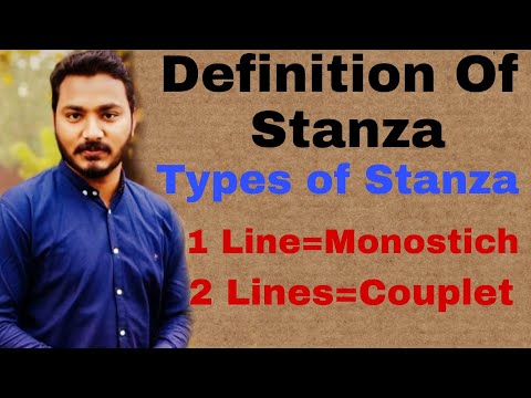 Definition of stanza and its Types by sir saleem shafi
