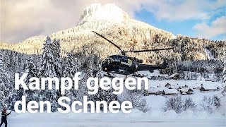 Kampf gegen den Schnee am Loser