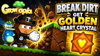 CARA BUAT DIRT BISA NGEDROP GOLDEN HEART CRYSTAL!! - Growtopia - GTPS Host