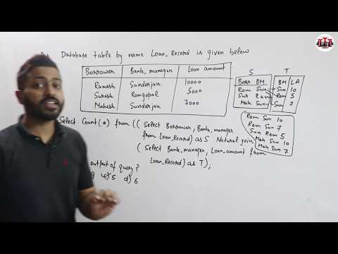 Imp Question on SQL Joins | DBMS | GATE 2011 Question | NTA NET CSE DEC-2019