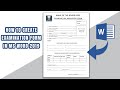 How to Create Examination Admission Form in Microsoft word 2019 || How to Create Form in word