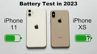 iPhone 11 vs iPhone XS Battery Drain Test in 2023 | SURPRISING! (HINDI)