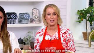 Temp-tations 9" Pie Plate w Ceramic Server on QVC
