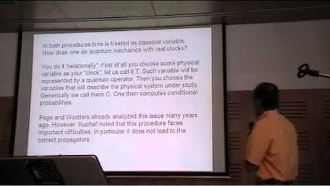 Rodolfo Gambini: "The Issue of Time in Totally Constrained Systems" FQXi Azores Conference 2009