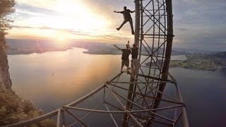 Climbing a 680m High Elevator for Sunset
