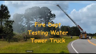 Fire Depertment Testing There Water Truck