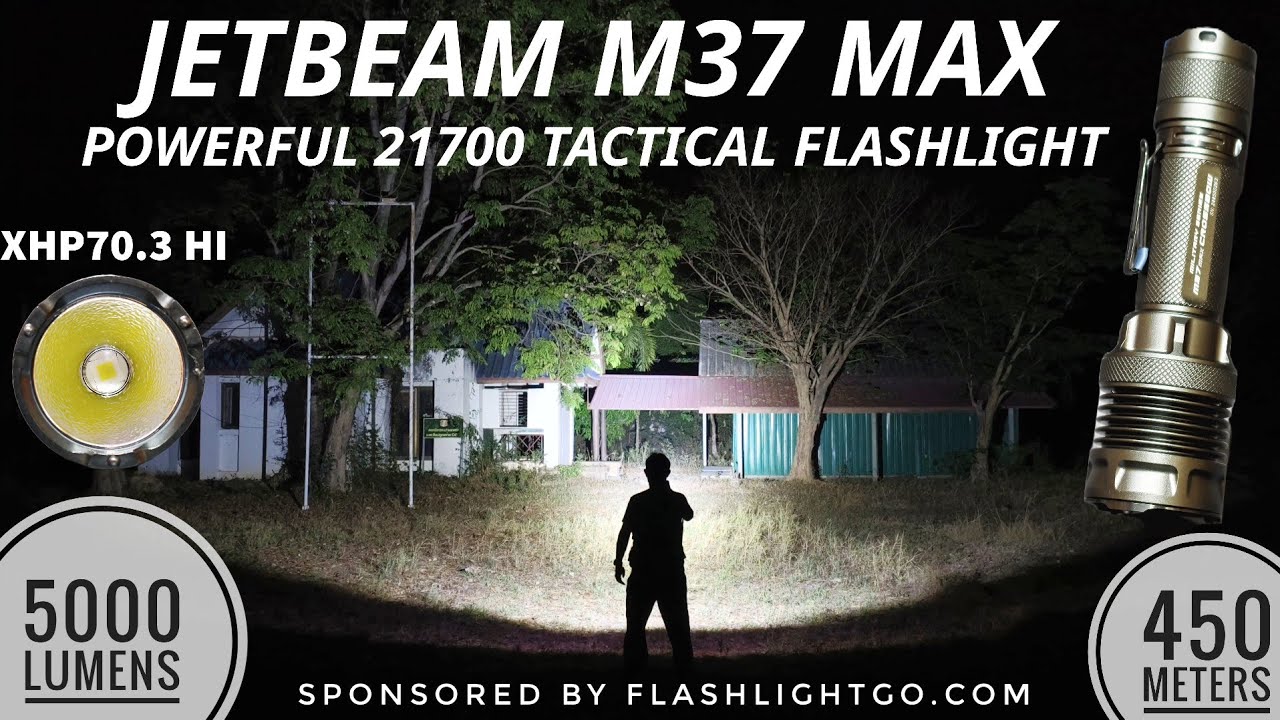 Jetbeam M37 MAX High Performance Flashlight With 3 Tail Buttons