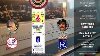 1976-Oct-10 • NYY/KCR • ALCS G2 - New York Yankees vs Kansas City Royals - Radio