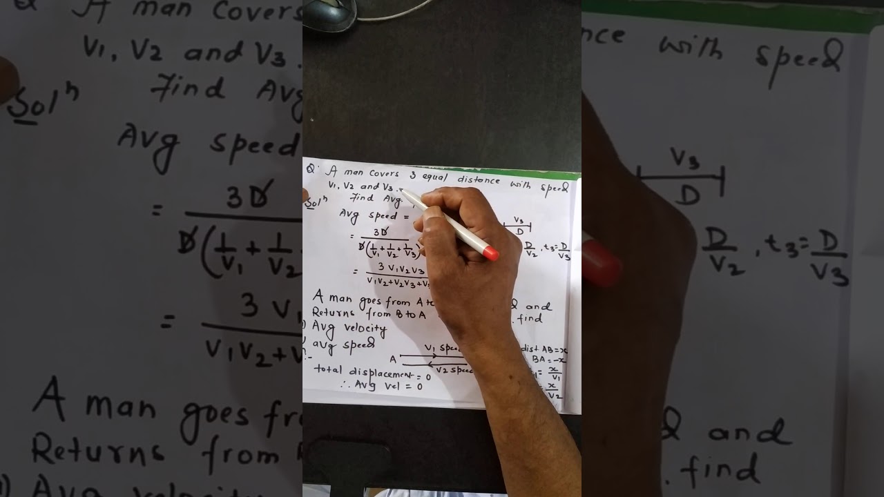 Lecture 7, Kinematics, problems related to average speed and average velocity - YouTube