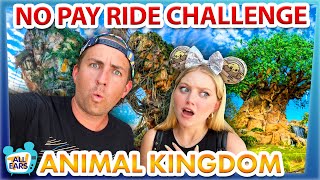 Disney World NO PAY Ride Challenge -- Animal Kingdom WITHOUT Genie Plus