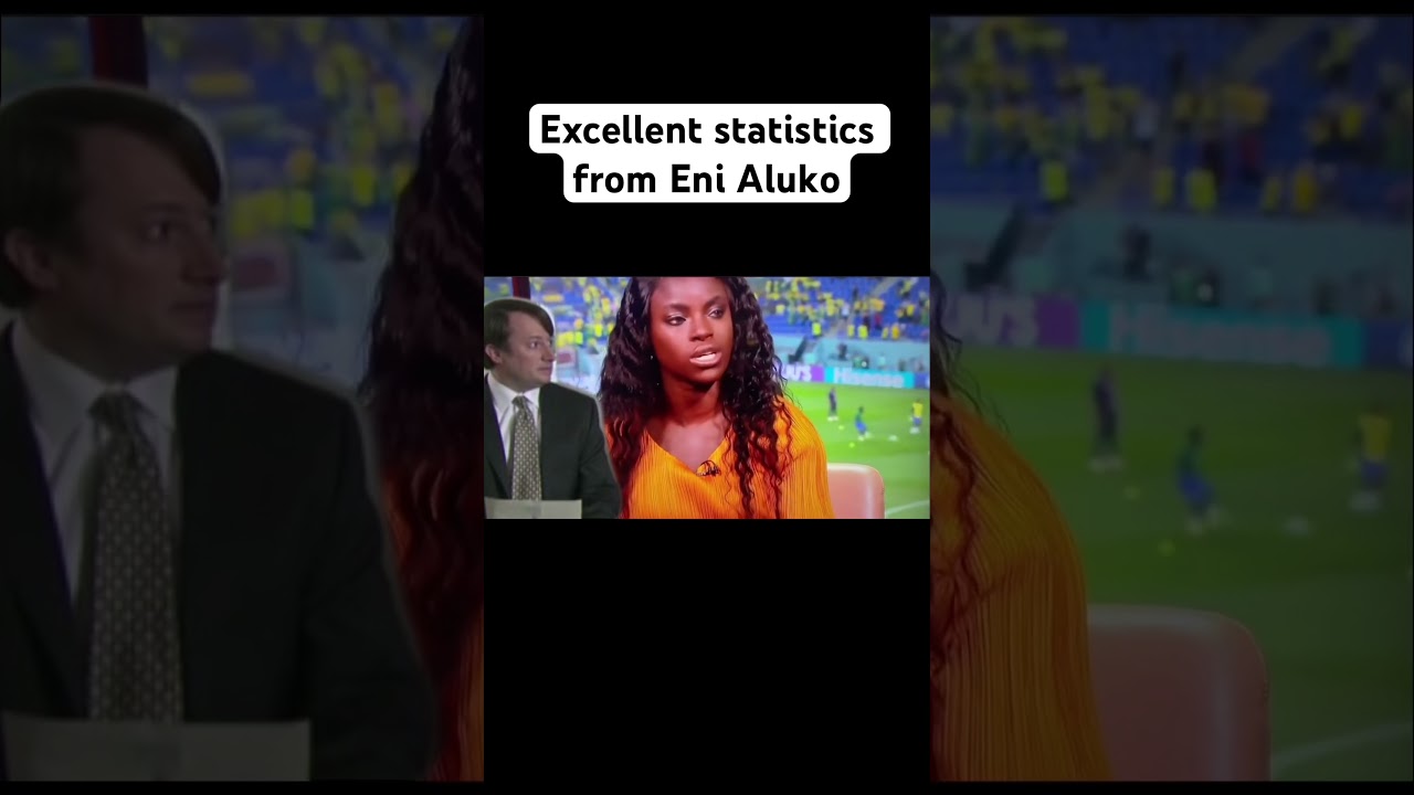 Excellent use of statistics by Eni Aluko 
