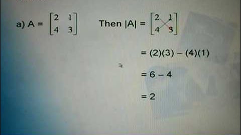 BBMP1103 - Determinant of 2x2 matrix