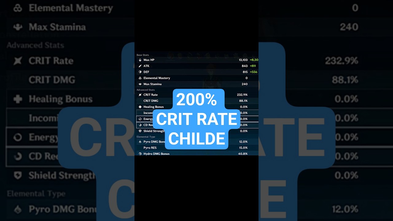 How To Get A 200% CRIT RATE Childe