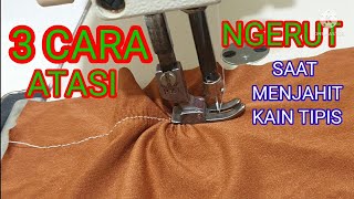 How to fix a sewing machine that puckers when sewing thin fabrics